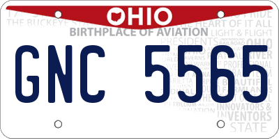 OH license plate GNC5565