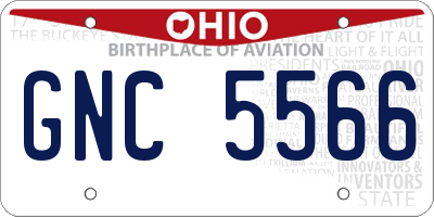 OH license plate GNC5566