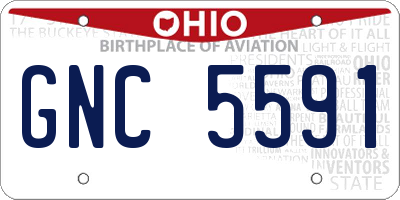 OH license plate GNC5591