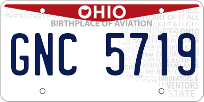 OH license plate GNC5719