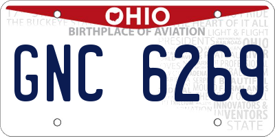 OH license plate GNC6269