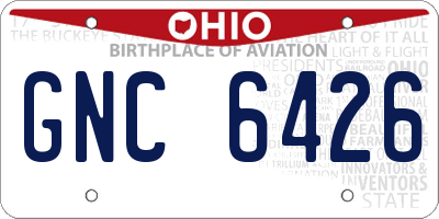 OH license plate GNC6426