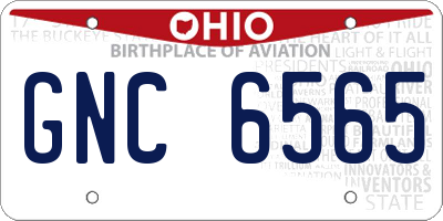 OH license plate GNC6565