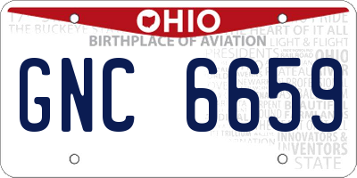 OH license plate GNC6659