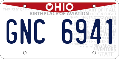 OH license plate GNC6941
