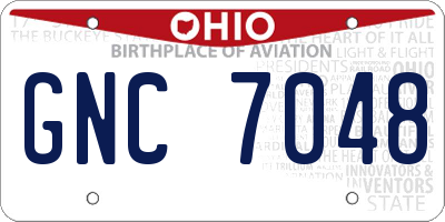 OH license plate GNC7048