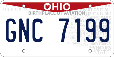 OH license plate GNC7199