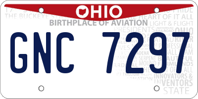 OH license plate GNC7297