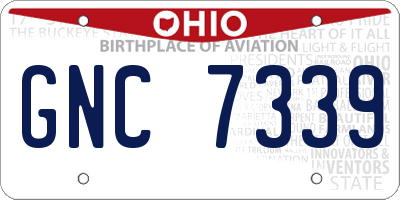 OH license plate GNC7339