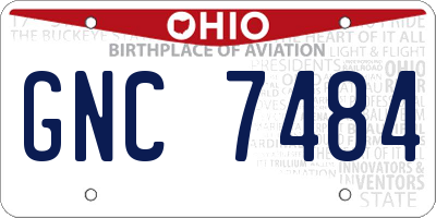 OH license plate GNC7484