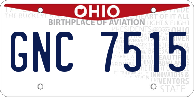 OH license plate GNC7515