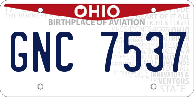 OH license plate GNC7537