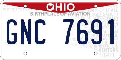 OH license plate GNC7691