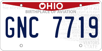 OH license plate GNC7719