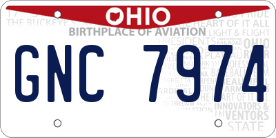 OH license plate GNC7974