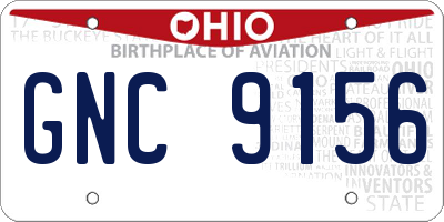 OH license plate GNC9156