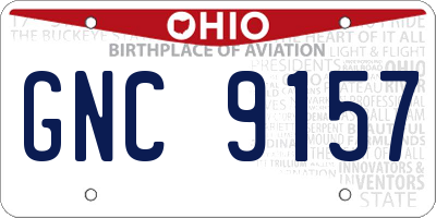 OH license plate GNC9157