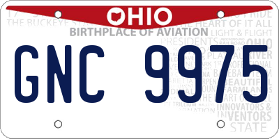 OH license plate GNC9975