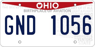 OH license plate GND1056