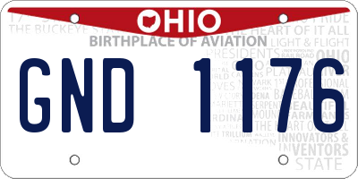 OH license plate GND1176