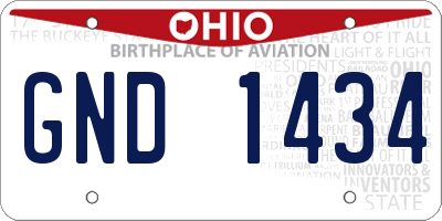 OH license plate GND1434
