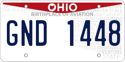 OH license plate GND1448