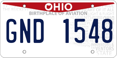 OH license plate GND1548