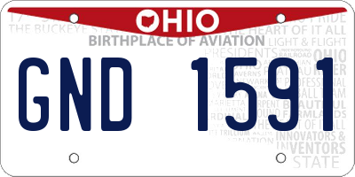 OH license plate GND1591
