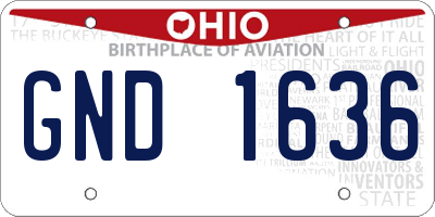 OH license plate GND1636