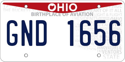 OH license plate GND1656