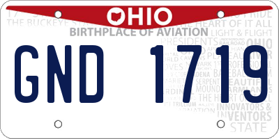 OH license plate GND1719