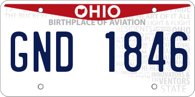 OH license plate GND1846