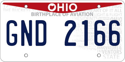 OH license plate GND2166