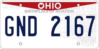 OH license plate GND2167