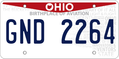 OH license plate GND2264