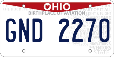 OH license plate GND2270