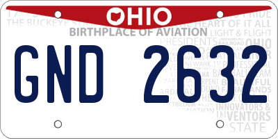 OH license plate GND2632