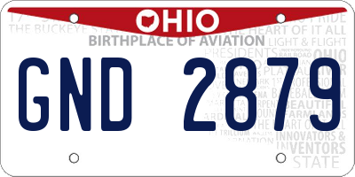 OH license plate GND2879