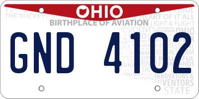 OH license plate GND4102