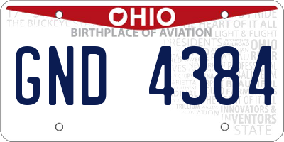 OH license plate GND4384