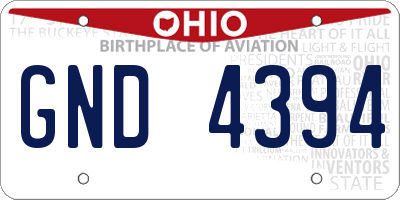 OH license plate GND4394