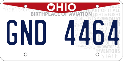 OH license plate GND4464