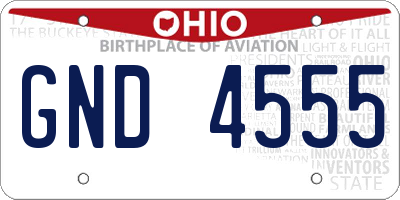 OH license plate GND4555