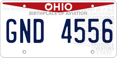 OH license plate GND4556