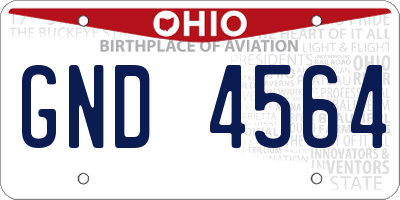 OH license plate GND4564