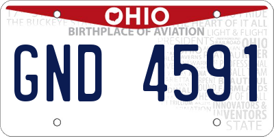 OH license plate GND4591
