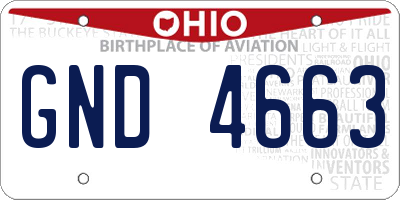 OH license plate GND4663