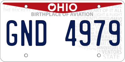 OH license plate GND4979