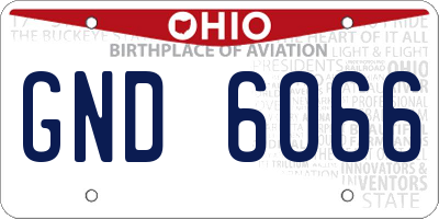 OH license plate GND6066