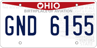 OH license plate GND6155
